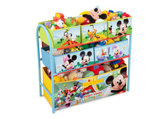 Delta Children Mickey Mouse Metal Frame Toy Organizer Left Angle with Props a1a