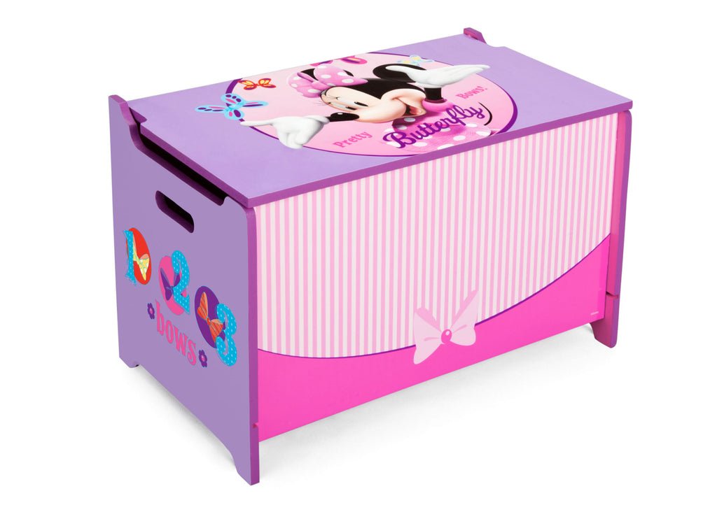 Delta Children Minnie Mouse Wooden Toy Box, Right Angle a1a