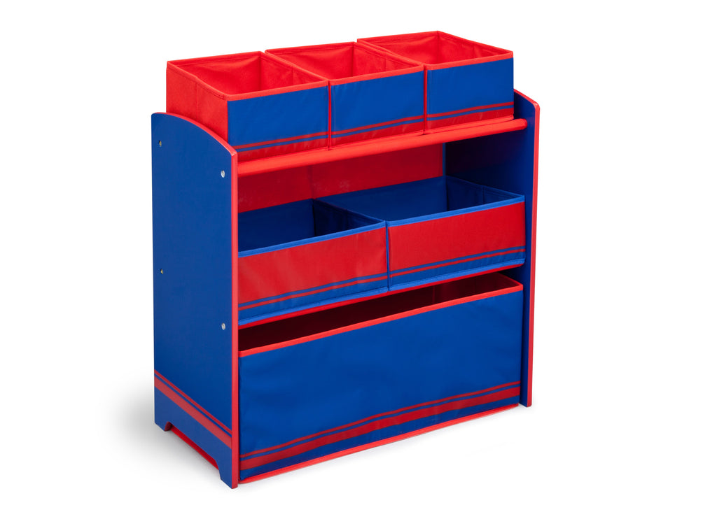 Delta Children Blue / Red Generic Wooden Toy Organizer, Left View a1a